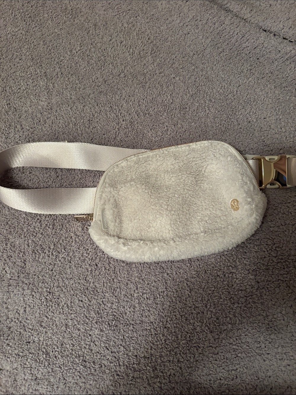 lululemon athletica Cream Sherpa Belt Bag